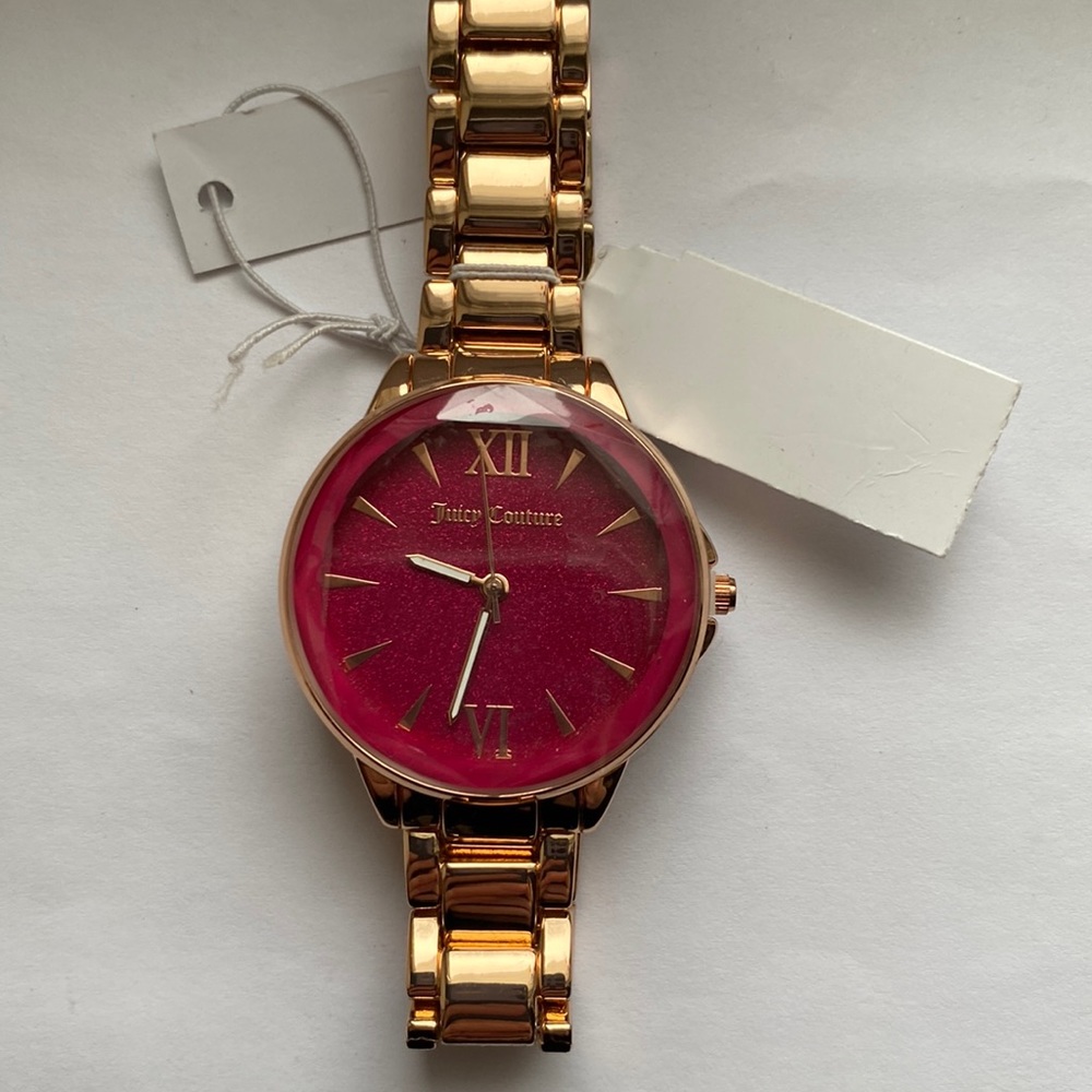 Juicy Couture black label pink and gold watch